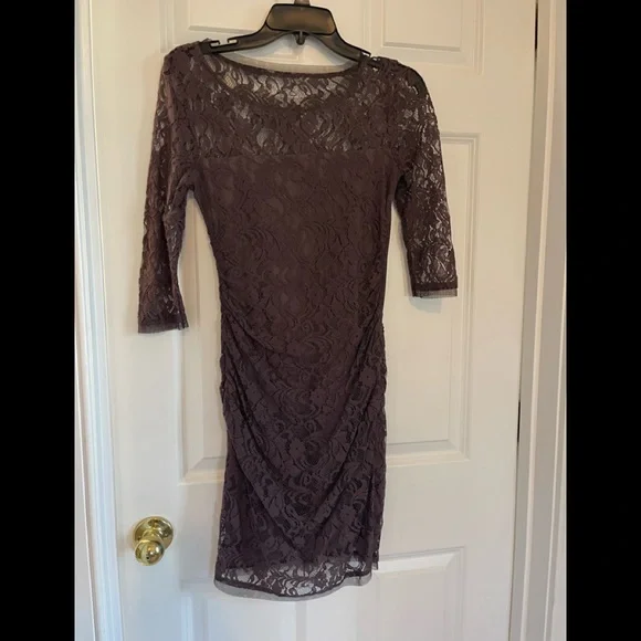 Max and Cleo Lace Dress brown sz 2 Max and Cleo Lace Dress brown sz 2
